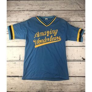 Vintage Don‎ Alleson Amazing Wonderbears Jersey Mens Large Blue Baseball Disney